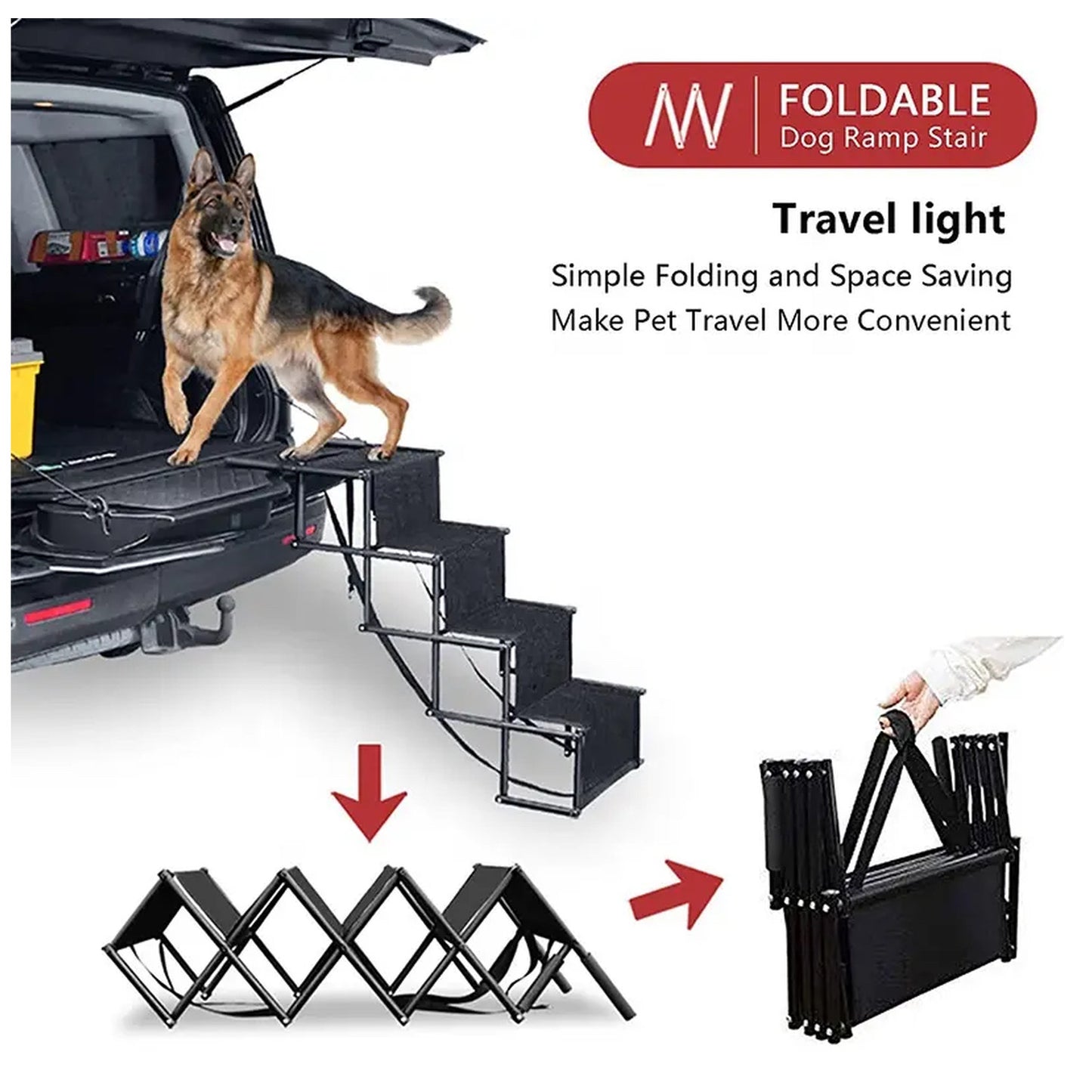 Escalera Plegable Viaje Desmontable