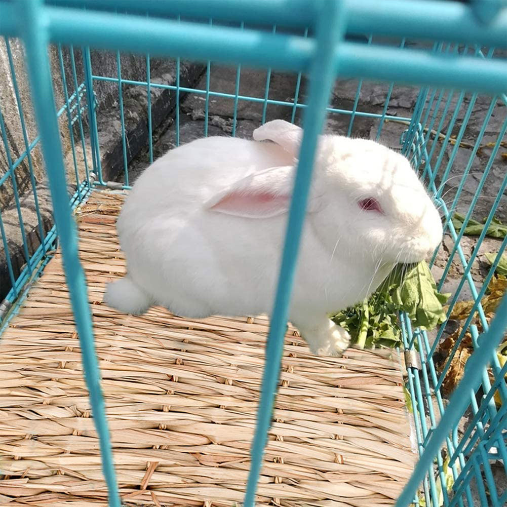 Alfombra de paja tejida para conejo o hamster
