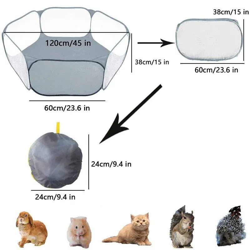 Jaula plegable para hámster, erizo o animales pequeños