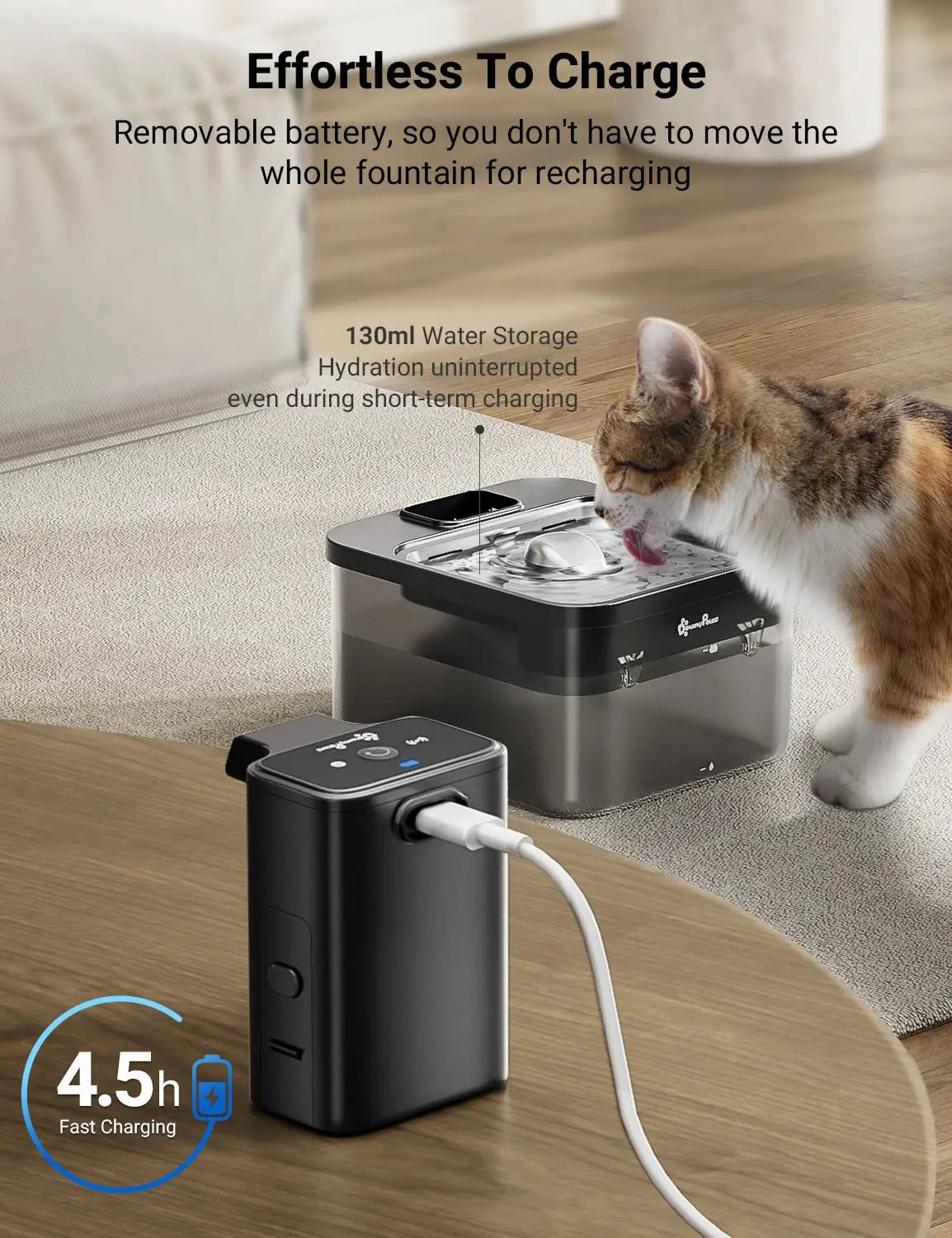 DownyPaws fuente de agua automática de acero inoxidable para gatos
