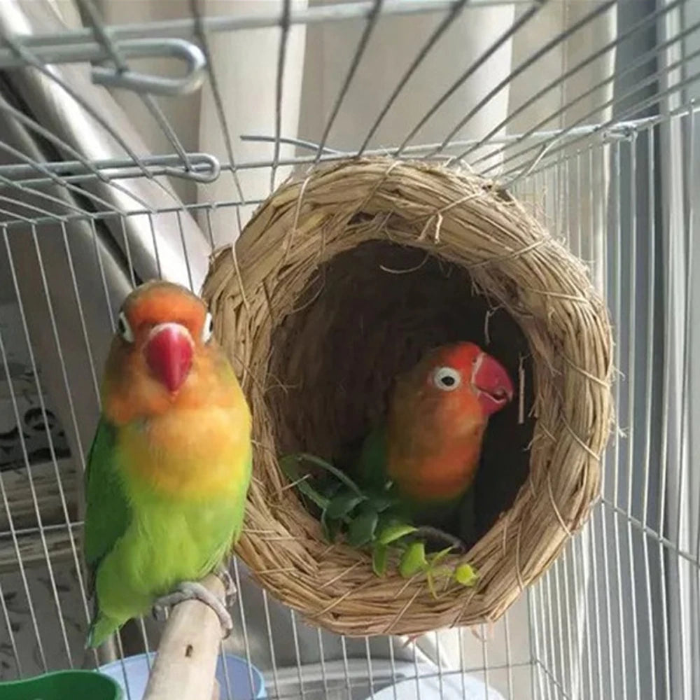 Nido de pájaro hecho a mano para pájaros