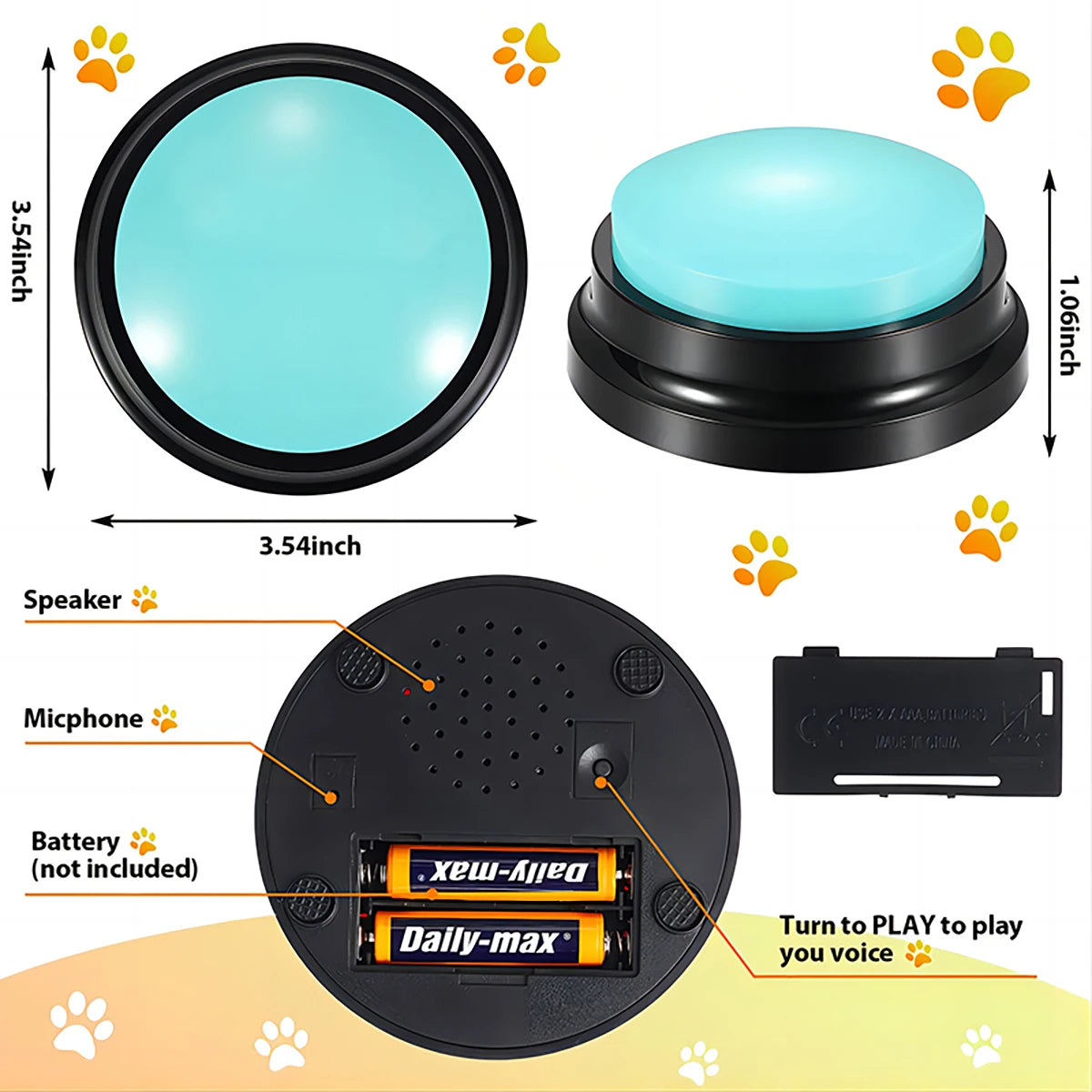 Juguetes Divertidos grabables para perros
