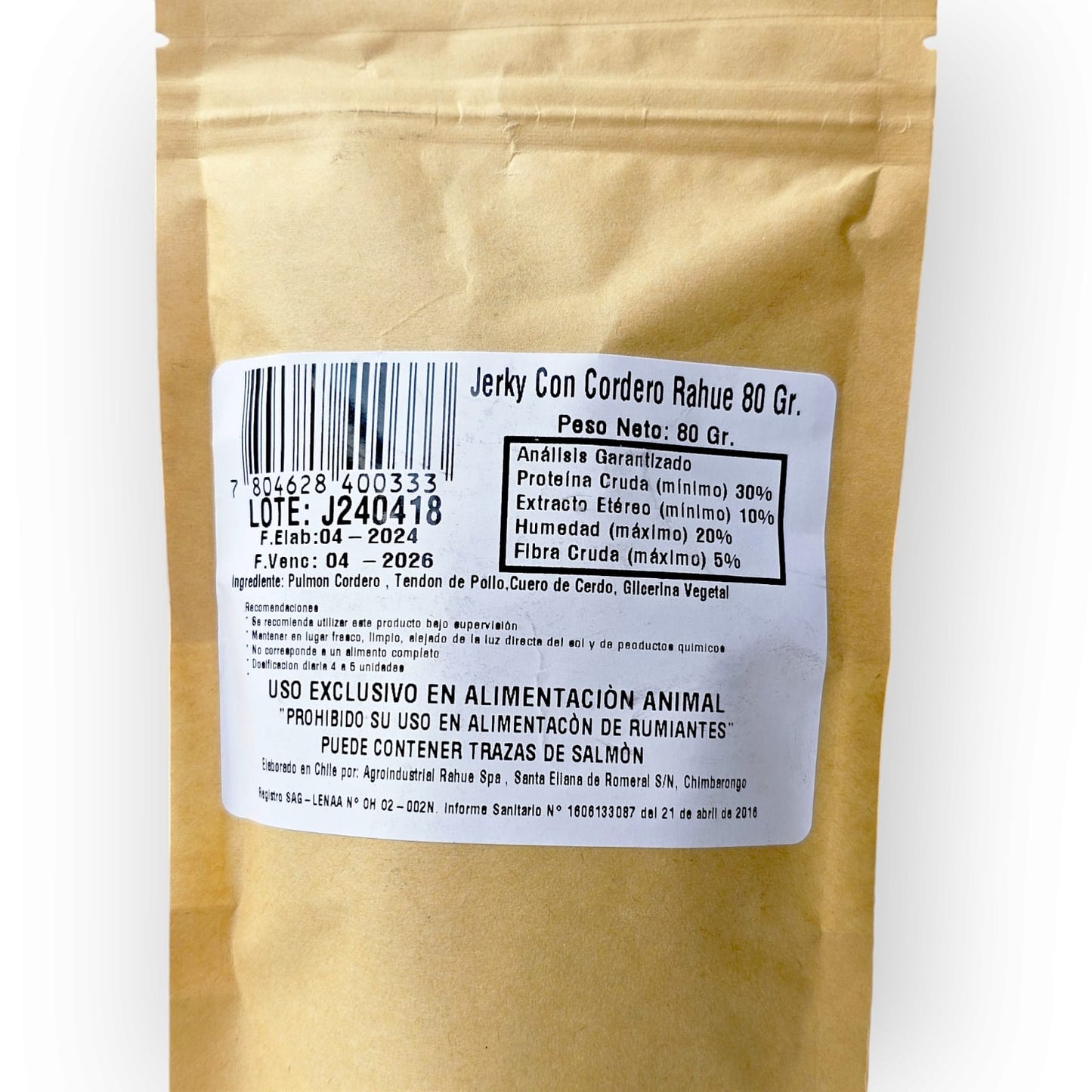 Monedas Jerky cordero 80g