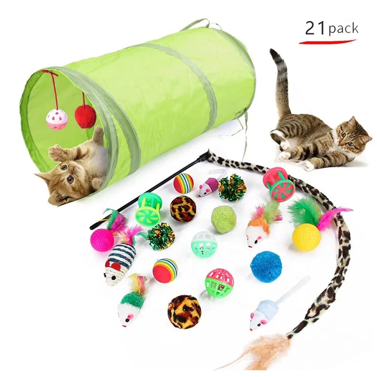 21 piezas de Juguetes para Gatitos Surtidos