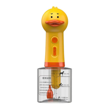 Dispensador Automático de Espuma para Mascotas en Forma de Patito Amarillo (USB Recargable)