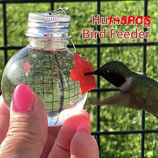 Gancho de hierro para pájaros para mascotas, alimentador de colibrí caliente, plástico colgante, al por mayor, Bombilla redonda, al aire libre, 1 ~ 5 piezas, 2023