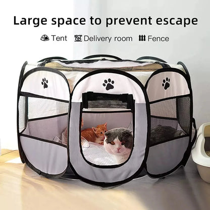 Corral plegable y portátil para gatos y perros