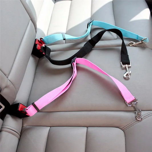 Cinturón de seguridad de coche para perros, accesorios de viaje para mascotas, Collar de correa para perros, arnés de coche sólido separable