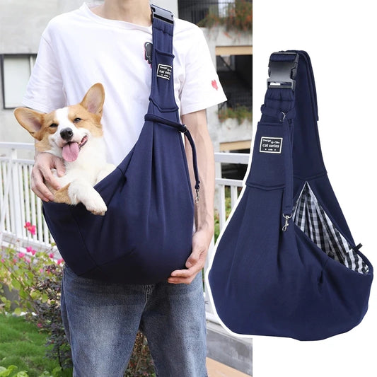 Bolsa de transporte ajustable para mascotas, bolso de un solo hombro para cachorros, viaje al aire libre, cómodo, Corgi